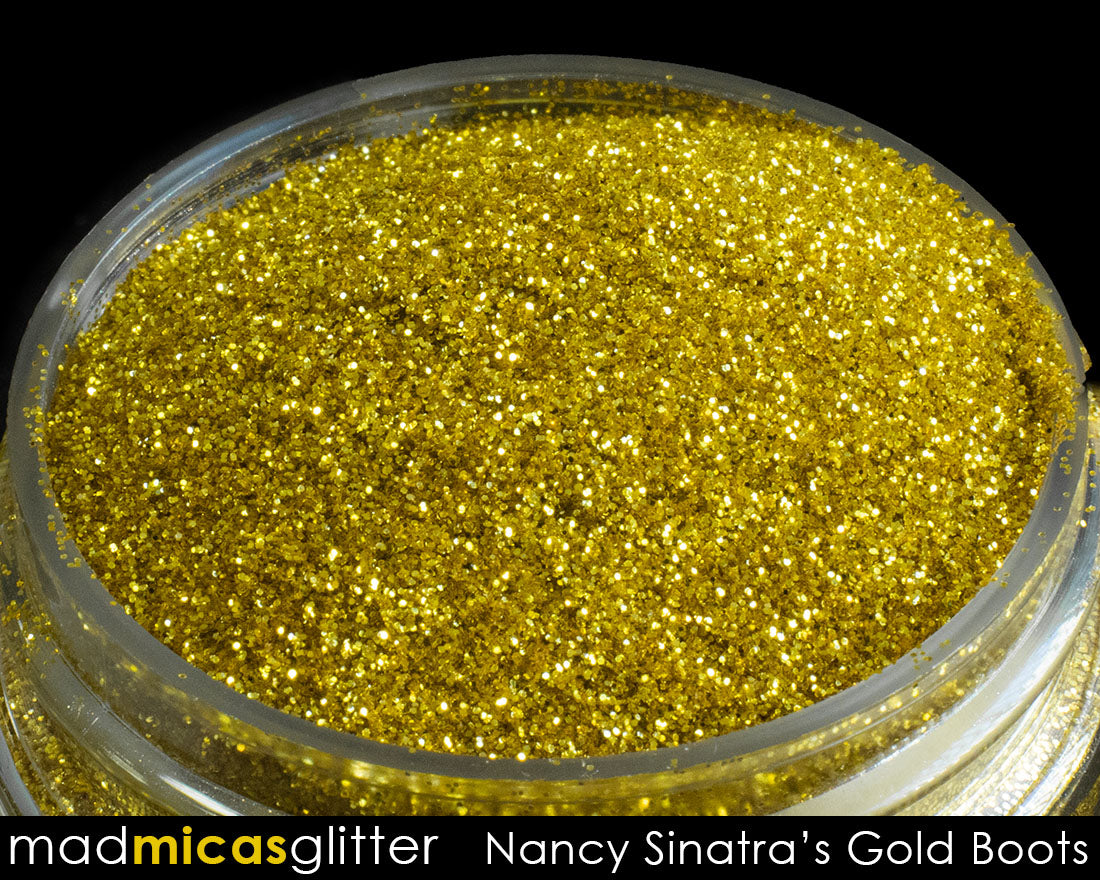 Nancy Sinatra's Gold Boots Gold Glitter