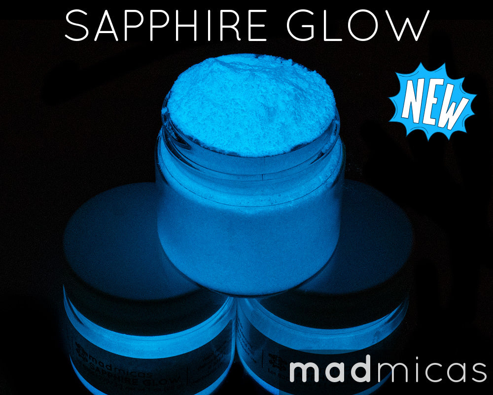 Sapphire Glow - Glow In The Dark Pigment – Mad Micas