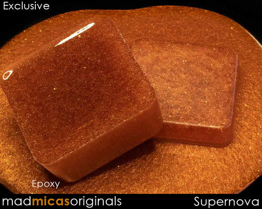Supernova Copper Gold Mica in Epoxy Resin