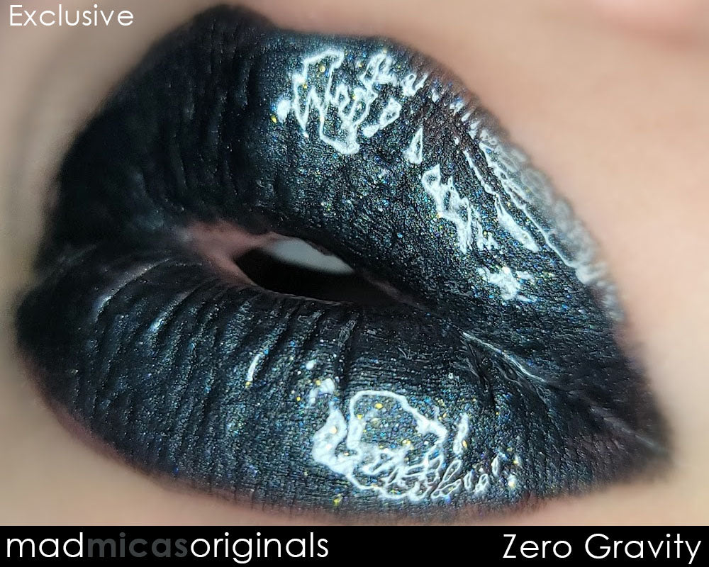 Zero Gravity Black Sparkle Mica in Cream Lip Gloss