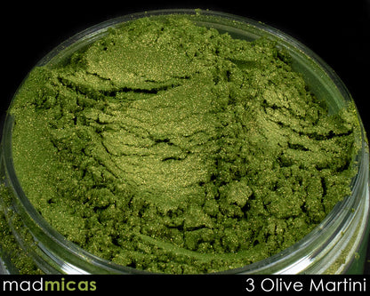 3 Olive Martini Premium Green Mica