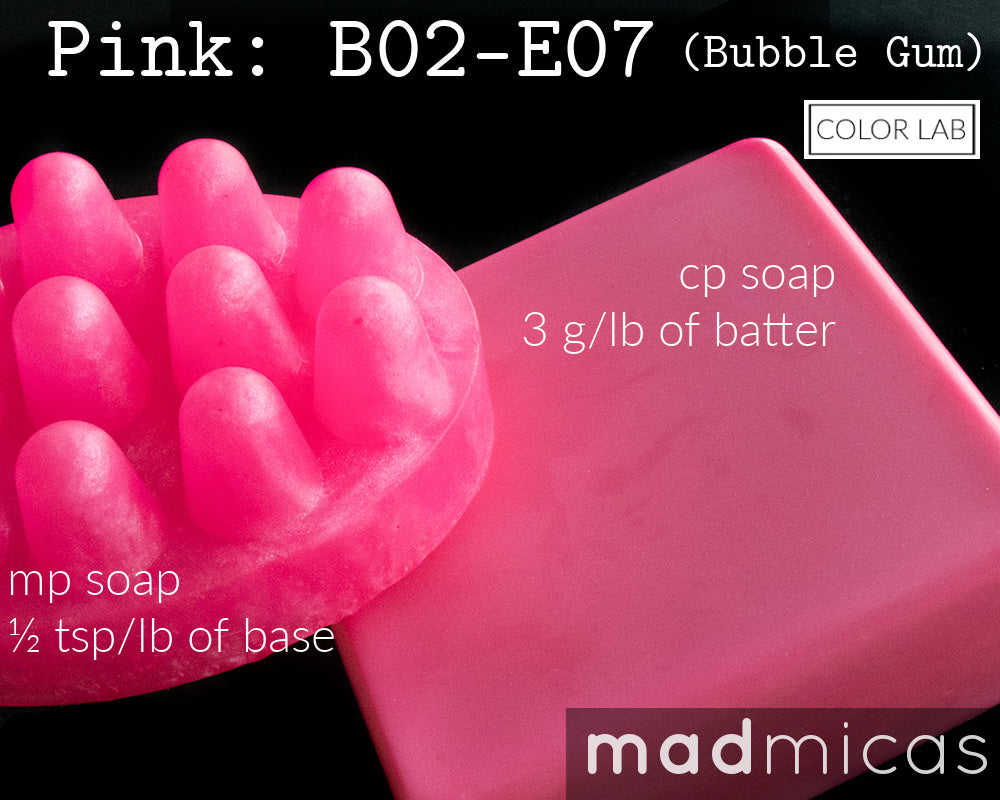 Color Lab Pink B02-E07 in MP & CP Soap