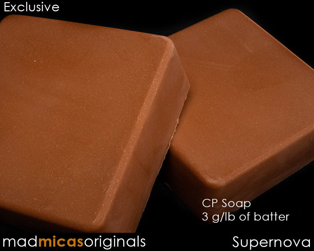 Supernova Copper Gold Mica in CP Soap