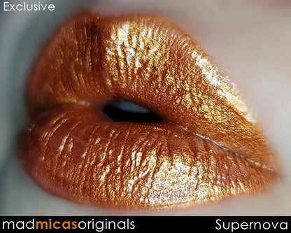 Supernova Copper Gold Mica in Cream Lip Glass