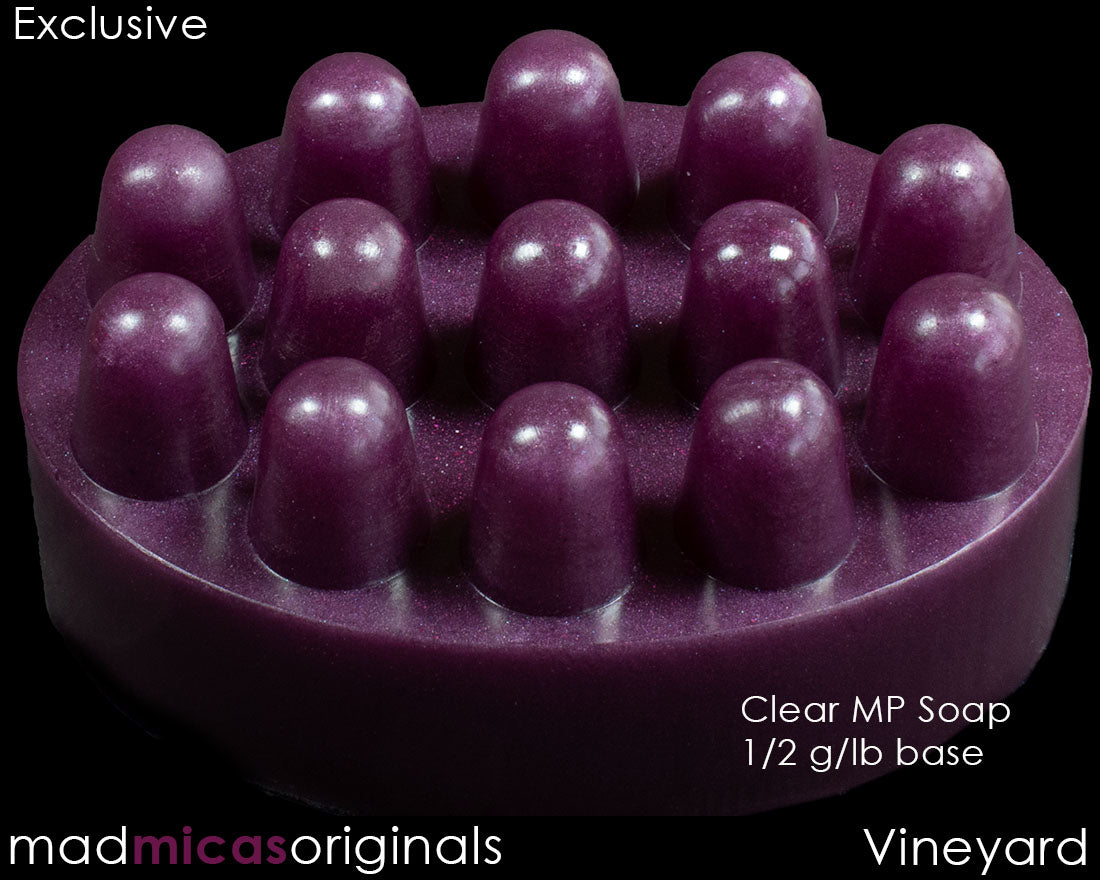 Vineyard Berry Wine Mica in Clear MP Soap