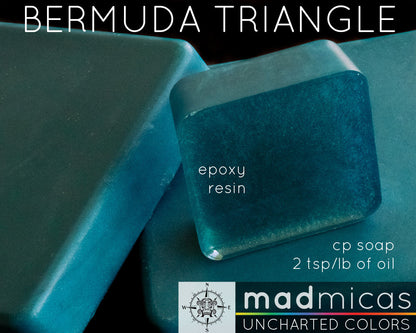 Bermuda Triangle Mica in Soap and Epoxy