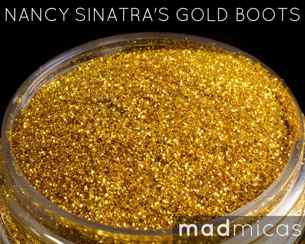 Nancy Sinatra's Gold Boots Gold Glitter