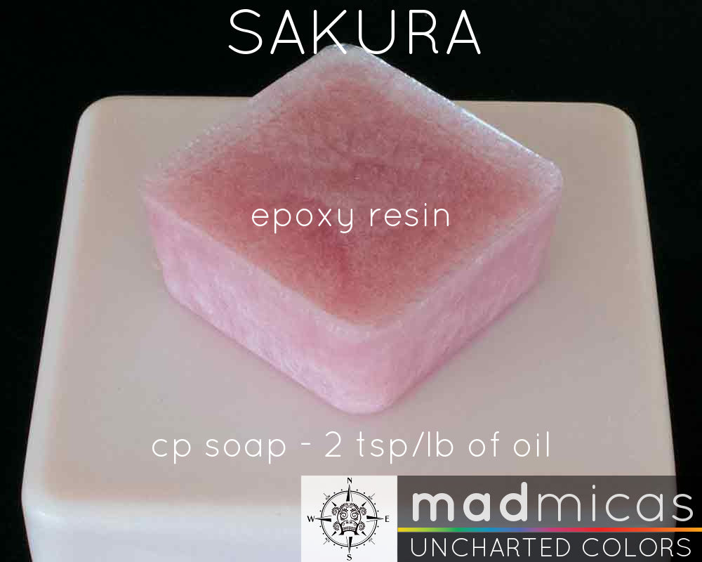 Sakura Mica in Epoxy Resin and CP Soap