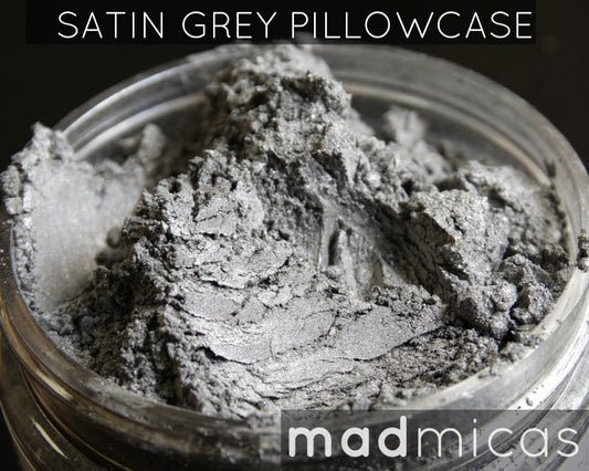 Satin Grey Pillowcase Premium Silver Mica