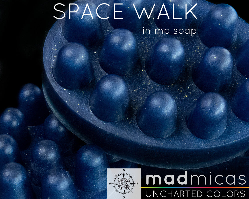 Space Walk Blue Mica in MP Soap