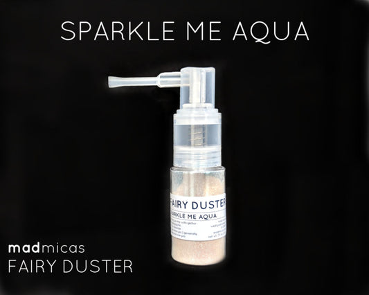 Sparkle Me Aqua glitter in a dry glitter pump